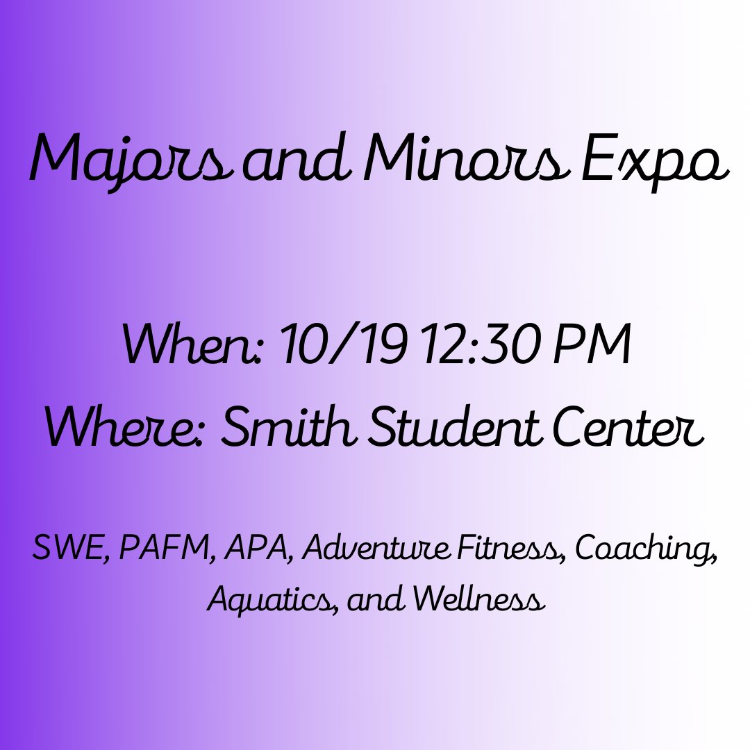 coachclub_sru's tweet photo. We won’t have our usual PHE Club meeting during common hour tomorrow! Feel free stop by the Majors and Minors expo to say hi and see what the PHE Department has to offer! @SchoolWellEdu @sruaquaticsclub  @APAC_SRU @sruphe https://t.co/Bnp4INXHCH