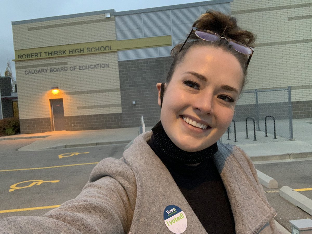 Voted!! Major thanks to all the journalists, reporters, producers and technical crews working late tonight to bring us results. You’re the real MVP’s! #yycvote #yyccc