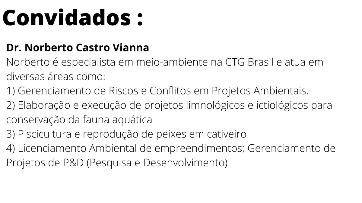 PpgUel's tweet photo. Ou se quer saber os desafios de ser um consultor na área ambiental, o Dr. Norberto com 17 anos de experiência estará presente para conversar conosco. https://t.co/CFhC8xQkxk