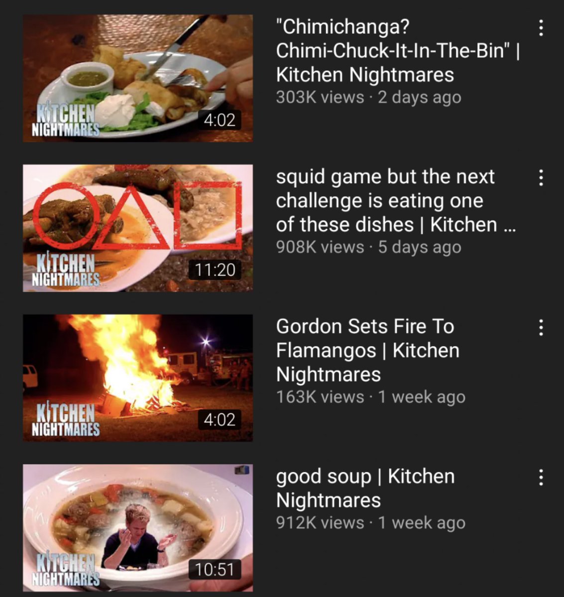 CorvusAlendar's tweet photo. The Kitchen Nightmares YT channel is a genuine anomaly https://t.co/si0yHnmoc1