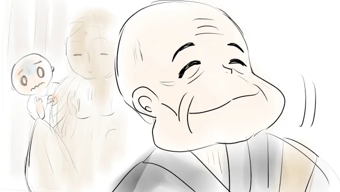昔話三枚のお札ラフ 
