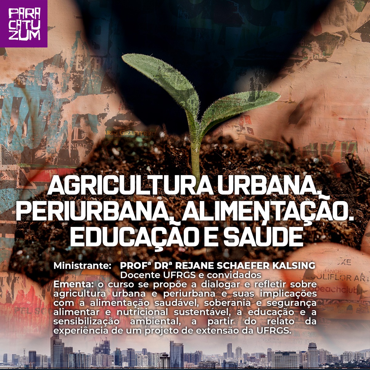 paracatuzum's tweet photo. O Paracatuzum, orgulhosamente, promove, em parceria com a #UFRGS e @agriurb, a 1ª Oficina de Agricultura Urbana e Periurbana! 

Data: 26/10/2021
Horário: 18h30 às 20h (Brasília)
Investimento: R$ 75,00
Inscrições: https://t.co/lVvDp4f1tZ
* Vagas limitadas aos primeiros inscritos. https://t.co/hcGouBdC5e