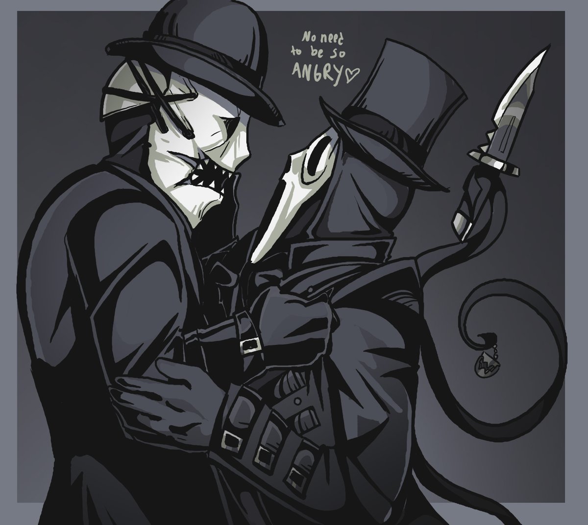 FanaticArtisan's tweet photo. What do you get when you mix up a Dapper Trapper and a Victorian Ghost face?
(gift for @PlagueDrFinn c: ) #deadbydaylightfanart #dbdfanart #trapper #ghostface #dappertrapper #trapface #scream https://t.co/DjTHxPephS