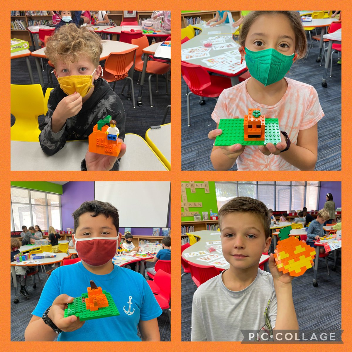 Haggarlc's tweet photo. Lego task for maker space today was to build something that you thought of when you heard the word October. Great creativity @Haggar2nd and @haggar3rd #haggarlearns https://t.co/1XUCEVr6To