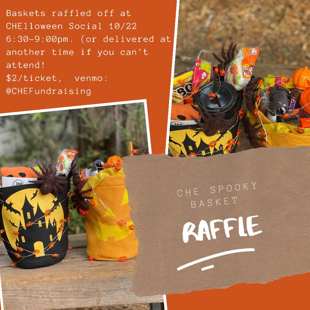 ucberkeleyche's tweet photo. Didn’t get a spooky basket from your boo this year? Fundraising will be raffling two spooky baskets filled with halloween goodies! Baskets will be raffled off at the CHElloween Social on 10/22 or delivered!
$2/ticket, venmo: @CHEFundraising (more tickets = more chances to win!) https://t.co/3GJuKdNH6O