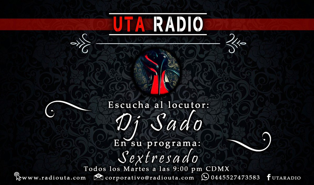 ZonebsRadio's tweet photo. #MartesdeTerrock presenta #DJSado en #Sextresados a las 9pm solo por #UTARadio https://t.co/qfb2N3VvXz