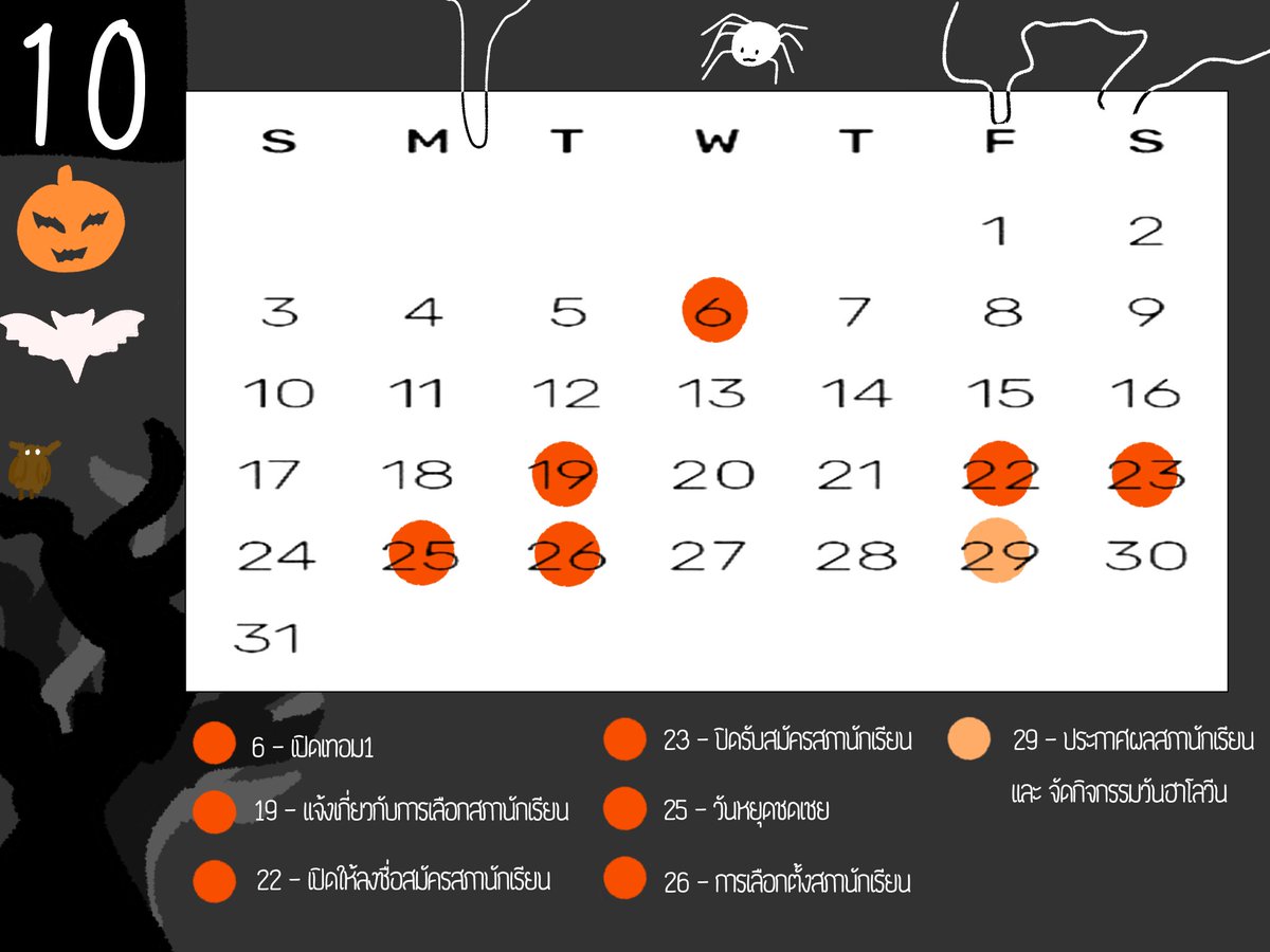 WST_commu's tweet photo. 📣ประกาศกิจกรรม📣

ปฏิทินกิจกรรมใน SS1 เทอม1

-รีกิจสภาใหม่
-ชมรมคือไม่ต้องวิ่ง (สามารถสร้างแล้วก่อตั้งเองได้เลย)

ปล.กิจกรรมภายในปฏิทินเป็นเพียงอีเว้นท์หลักๆเท่านั้น นอกเหนือจากนั้นจะเป็นเพียง #  ซึ่งสามารถสร้างเล่นเองหรือทักมาขออนุญาตจากสต๊าฟได้ค่ะ

AI: /ใส่คำว่าสอบตัวเท่าบ้าน/ https://t.co/TNeSvuH7XO