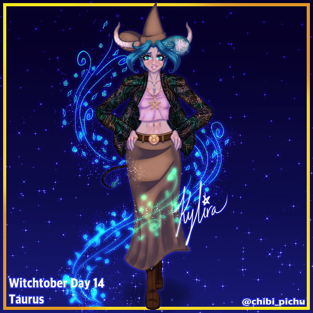 chibi_pichu's tweet photo. Witchtober Day 14: Taurus 

#witchtober2021 #AnimeArt https://t.co/DFejNffSHl