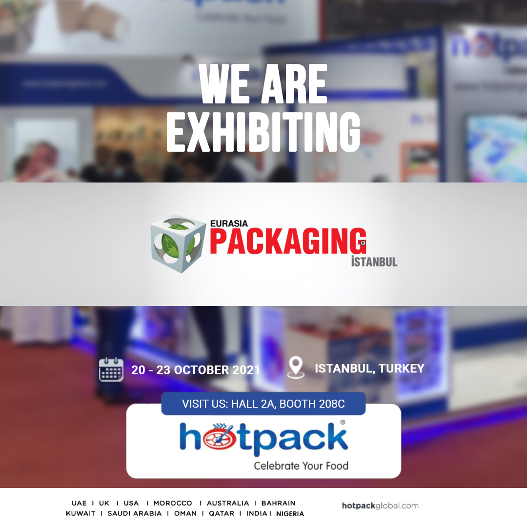 Hotpack Global invites you to visit us at Eurasia Packaging Istanbul, the leading packaging fair in the industry in istanbul, Turkey.
Visit us at Hall-2A booth No:208C on October 20-23 at Tuyap Fair and Congress Centre- Istanbul, Turkey.
#hotpack  #Eurasiapackaging