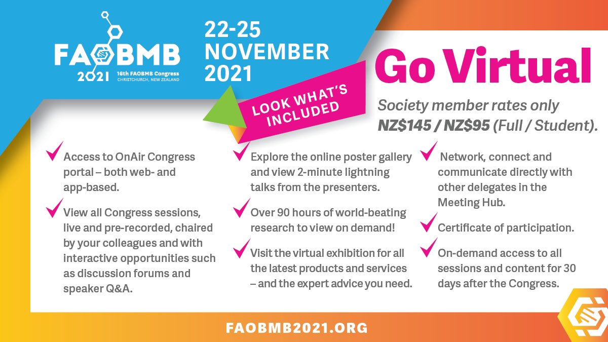 With an outstanding scientific programme, & delegates from over 25 countries, all Congress content will be available in real time & on demand. Some of the features and benefits of going virtual are highlighted below. And with low, low virtual registration fees..why wouldn’t you?!