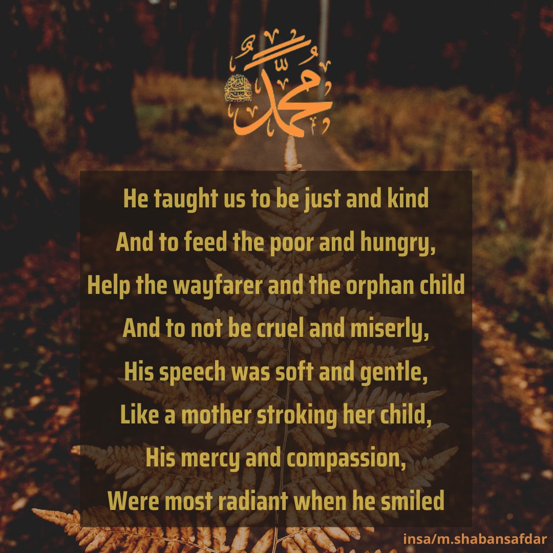 ShabanSafdar4's tweet photo. Credits:
Lyrics by @samiyusuf
Composed by @samiyusuf
From Song 🎧: Sami Yusuf - Al Mu’allim
.
.
.
.
.
#eidmiladunnabimubarak #samiyusuf #eidmiladunnabiﷺ #hetaughtus #tobejust #andkind #feedthepoorandhungry #helpthewayfarer #orphanchild #notbecruel #muhammadﷺ https://t.co/yFmeEn9M8d