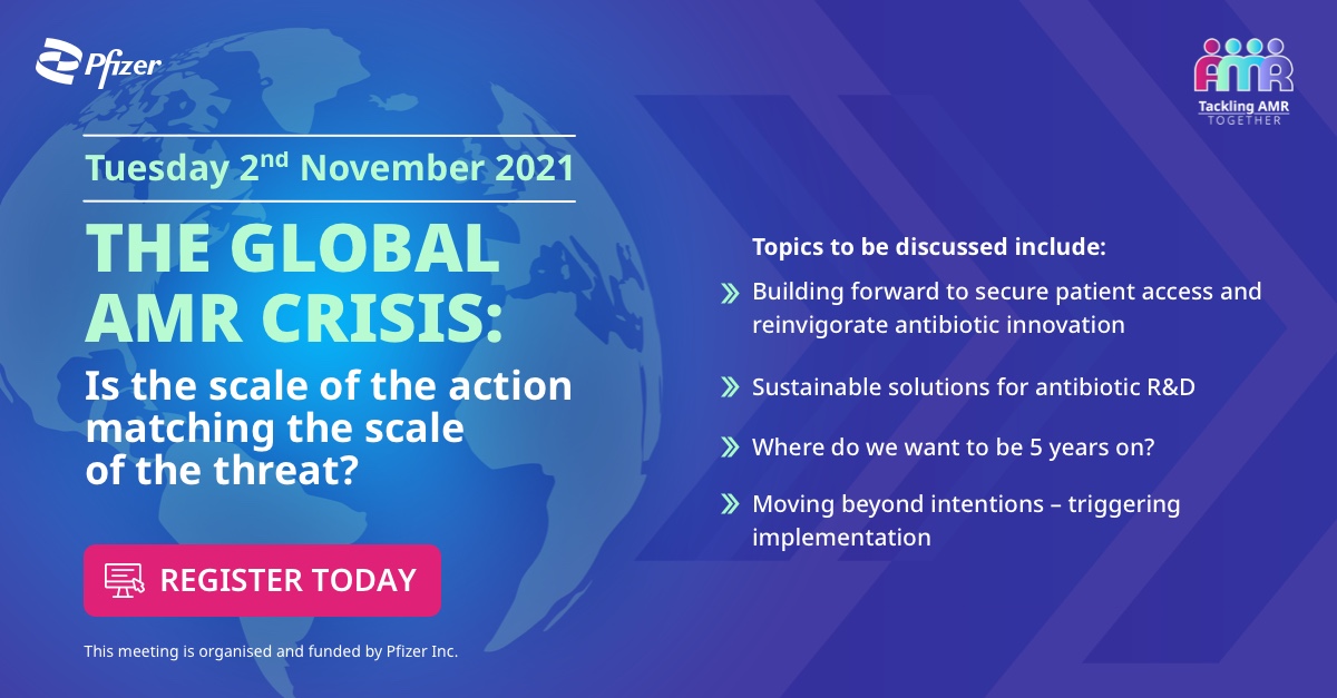 Registrations are open for our high-level #AMR event on 2nd November! Join world-leading experts and policy-makers to discuss how to secure #patient #access and reinvigorate #antibiotic #innovation @HananBalkhy @UKAMREnvoy @JohnRex_NewAbx @koutterson amrlive2021.com/landing