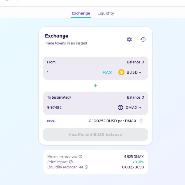 dmaxdefo's tweet photo. The First DMAX token listing on PancakeSwap to where we provide liquidity for BUSD - DMAX pool with a ratio 1 BUSD = 10 DMAX and this will become the initial price of DMAX Token. 

Buy our token on PancakeSwap NOW!
https://t.co/npiUzf48Zv https://t.co/taebZaoNDi