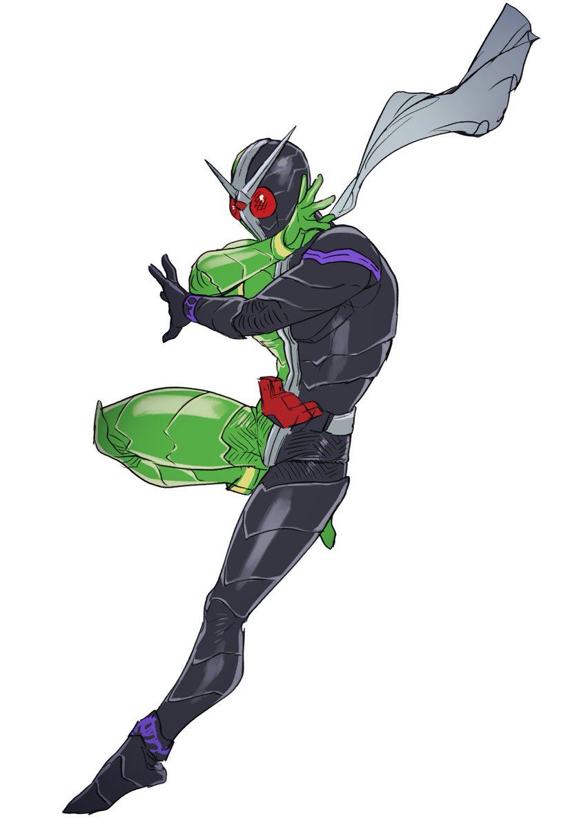 仮面ライダーw サイクロンジョーカー 𝘁𝗮𝘁𝗶𝗻𝗮𝗺𝗶 Commision Openのイラスト