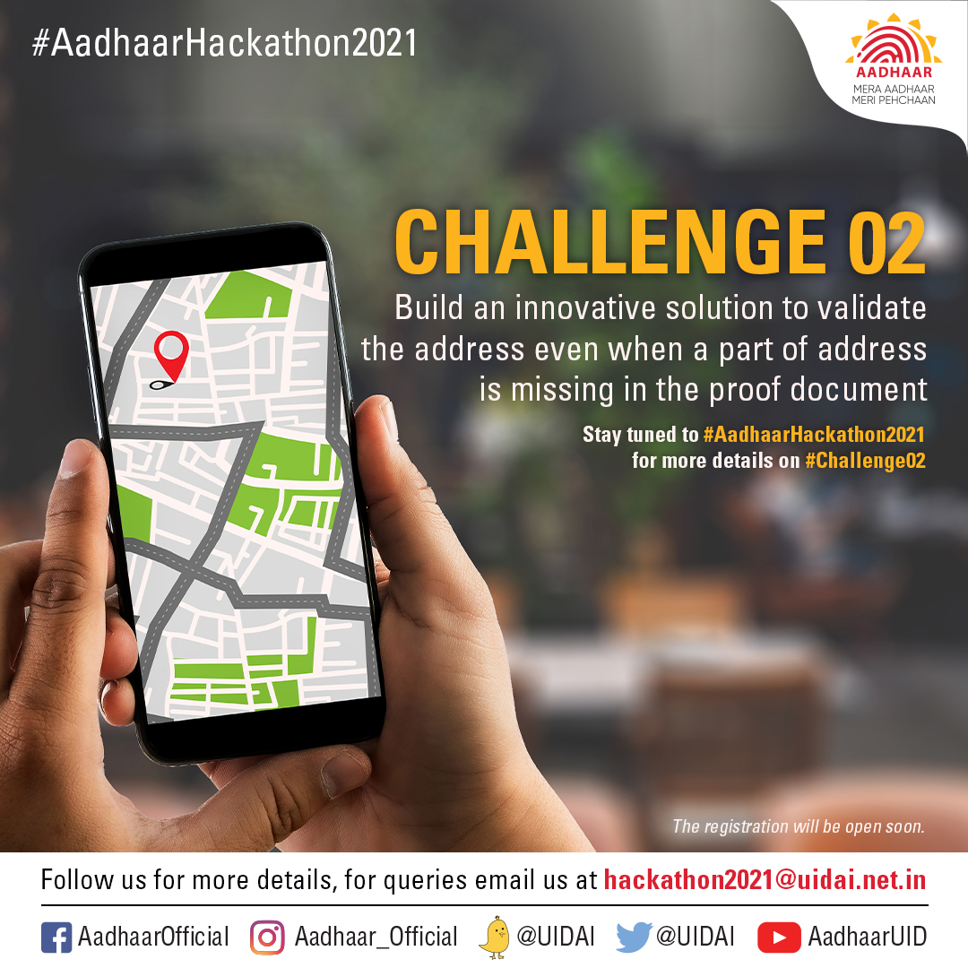 UIDAIChandigarh's tweet photo. #Uidaihackathon
#Challenge02
ਤੁਸੀਂ ਆਧਾਰ ਵਿੱਚ ਆਪਣਾ ਪਤਾ ਅਪਡੇਟ ਕਰਨਾ ਚਾਹੁੰਦੇ ਹੋ । ਲੇਕਿਨ ਤੁਹਾਡੇ ਸਬੂਤ ਦਸਤਾਵੇਜ਼ ਵਿੱਚ ਤੁਹਾਡੇ ਪਤੇ ਦਾ ਇਕ ਭਾਗ ਨਹੀਂ ਹੈ ਜਾਂ ਅਧੂਰਾ ਪਤਾ ਹੈ । ਕੀ ਤਕਨੀਕ ਦੀ ਵਰਤੋਂ ਕਰਕੇ ਤੁਹਾਡੇ ਹਾਲ ਹੀ ਦੇ ਪਤਾ ਸਬੂਤ ਤੋਂ ਤੁਹਾਡੇ ਪਤੇ ਦੀ ਪਛਾਣ ਅਤੇ ਤਸਦੀਕ ਕੀਤੀ ਜਾ ਸਕਦੀ ਹੈ?
1/2 https://t.co/oeJ7DahRPW