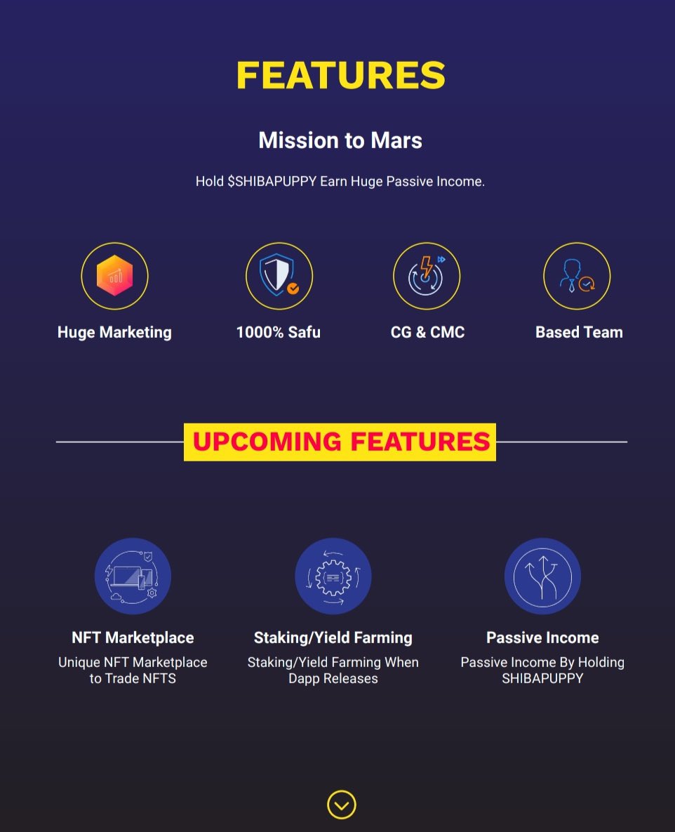 Hey guys! <a href="/ShibaPuppyBsc/">Shiba Puppy</a> has been listed on #CMC  within 10 hours of launch🚀

💰$580k Market Cap
🔥With a market cap target of $10M
📈Chart is looking healthy and great entry point 

3% Reflections 🐳 
3% LP 🌊
3% Marketing 🚀
2% Dev👨‍💻 

💬t.me/ShibaPuppyToken

#SHIB #shiba