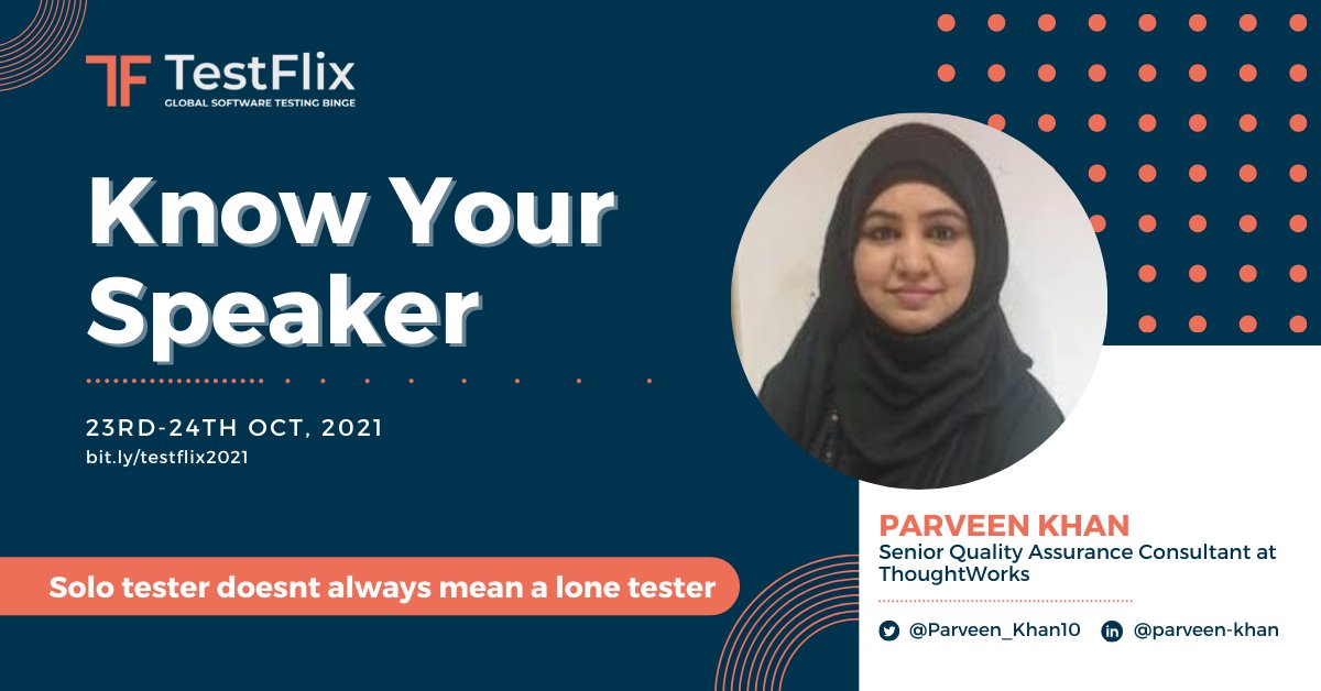 the_test_tribe's tweet photo. We are glad to have her with us!
Register now to be a part of the global software testing binge: https://t.co/AQAWutGbLt
#softwaretesting #automation #testing #testingcommunity #testautomation #testers #speaker #atomictalk #testingevents #automationtesting #TheTestTribe #devops https://t.co/3owPk8L4tN