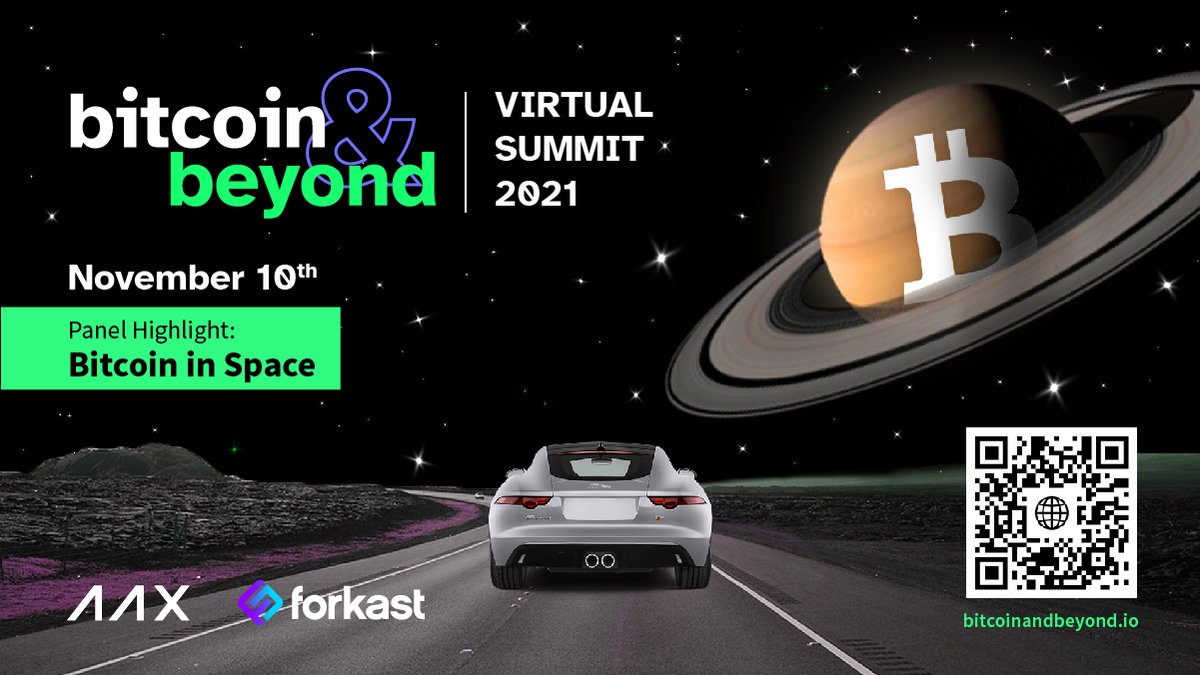AAXExchange's tweet photo. Where do #crypto and #space intersect? How does it affect our daily life? This November, join us on #Bitcoin & Beyond as we explore 'Space Race2.0' and crypto's role in it.
Register now: https://t.co/cIGmnPAi7D
@Forkast_News #aax #bitcoinandbeyond https://t.co/0NdTxegPH7