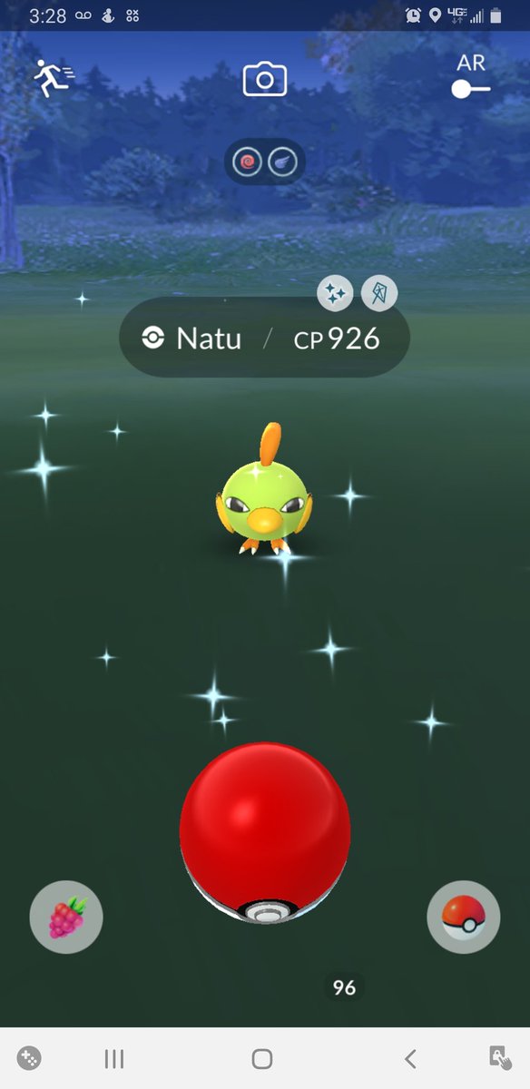 Brother_Grymm's tweet photo. My first ever shiny Natu on lunch break at work!! 798 checks to finally find this lil guy!! Stoked!! #rarecommonshinys #tooelusive #shiny #PokemonGO https://t.co/PUtEZrZu4w