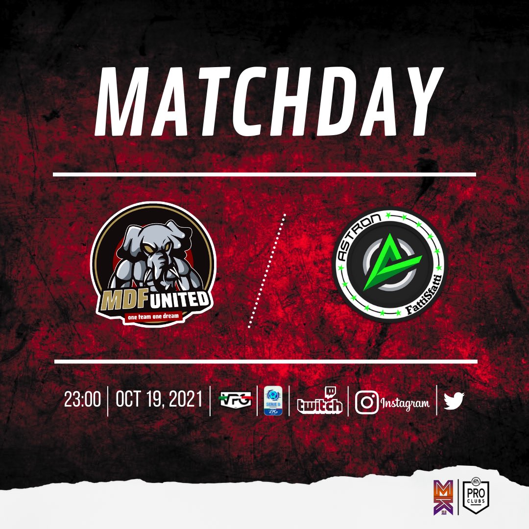 📌 𝙈𝘼𝙏𝘾𝙃𝘿𝘼𝙔

🆚| @Revenge__Team 
🏆| <a href="/VPG_Italy/">VPG Italy</a> Serie B
⏰| 22:40

🆚|<a href="/AT_FattiSfatti/">ASTRON Fatti Sfatti</a> 
🏆| <a href="/VPG_Italy/">VPG Italy</a> Serie B
⏰| 23:00

⚫️🔴 #OneTeamOneDream #ForzaMDF #MalatiDiFifa #DaiCheLoFacciamo #GoUTD