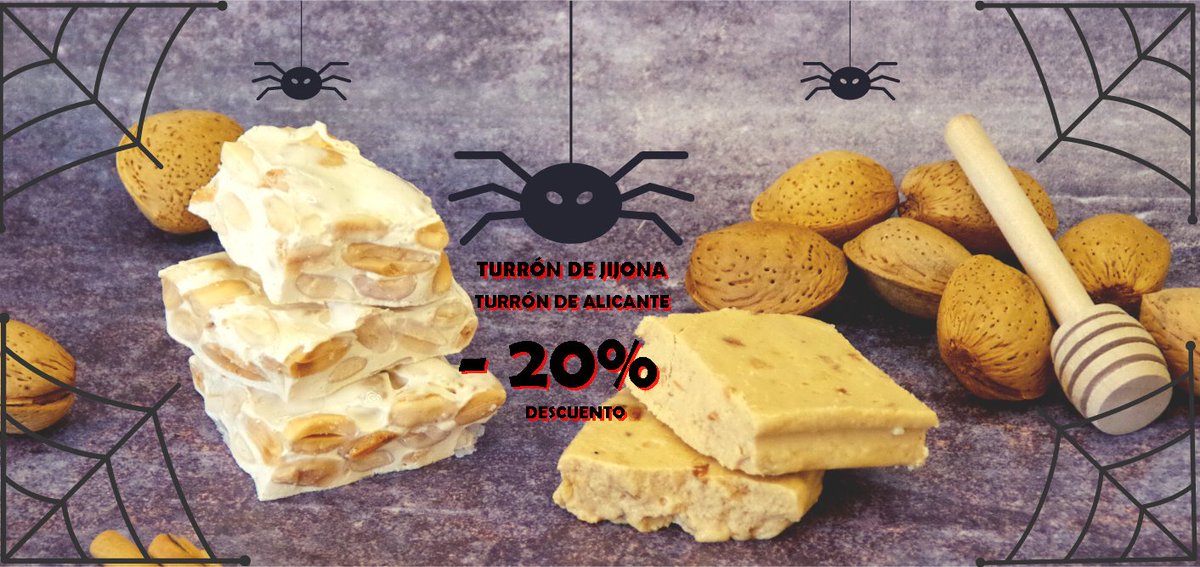 Buenos días!!! Aprovecha estos terroríficos descuentos en el turrón de Jijona y de Alicante.  #halloween #sweet #discount #turron #nougat