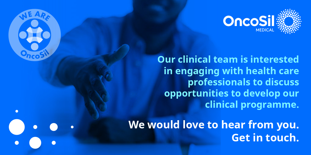 This post is intended for healthcare professionals only

#Research, #ClinicalDevelopment, #OncoSil,  #GetInTouch
