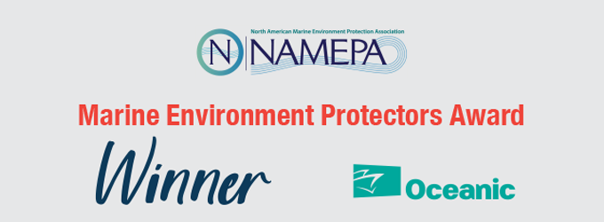 Oceanic_MS's tweet photo. It is with great pleasure to announce that Oceanic is the winner for the North American Marine Environment Protection Association (NAMEPA) 2021 ‘Marine Environment Protectors Award’.
Find out more: https://t.co/qUxrf2zu07
#OceansFirst #SaveOurOcean #sustainability #ProtectOurHome https://t.co/zafvBYQhQu