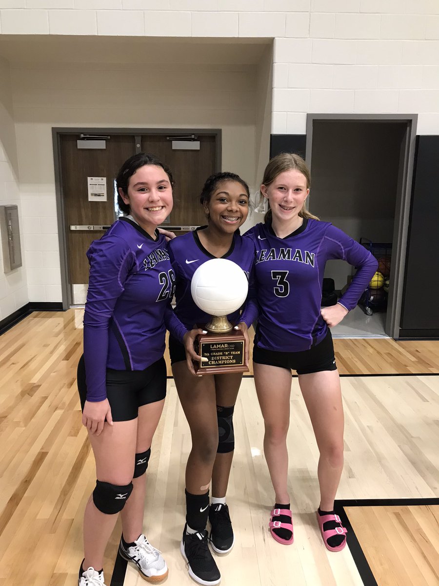 PioVerde9218's tweet photo. So proud of these girls! 💜 Well played, hard work and a tough fight but in the end… WE WON!!!! DISTRICT CHAMPIONS BABY!!!! Congratulations to all the girls @DLJHLadyCharger and coaches @CoachAGray @mlb_coachbaker for always pushing our girls to the top!! @LeamanJH @LamarCISD https://t.co/bOK80KL3LC
