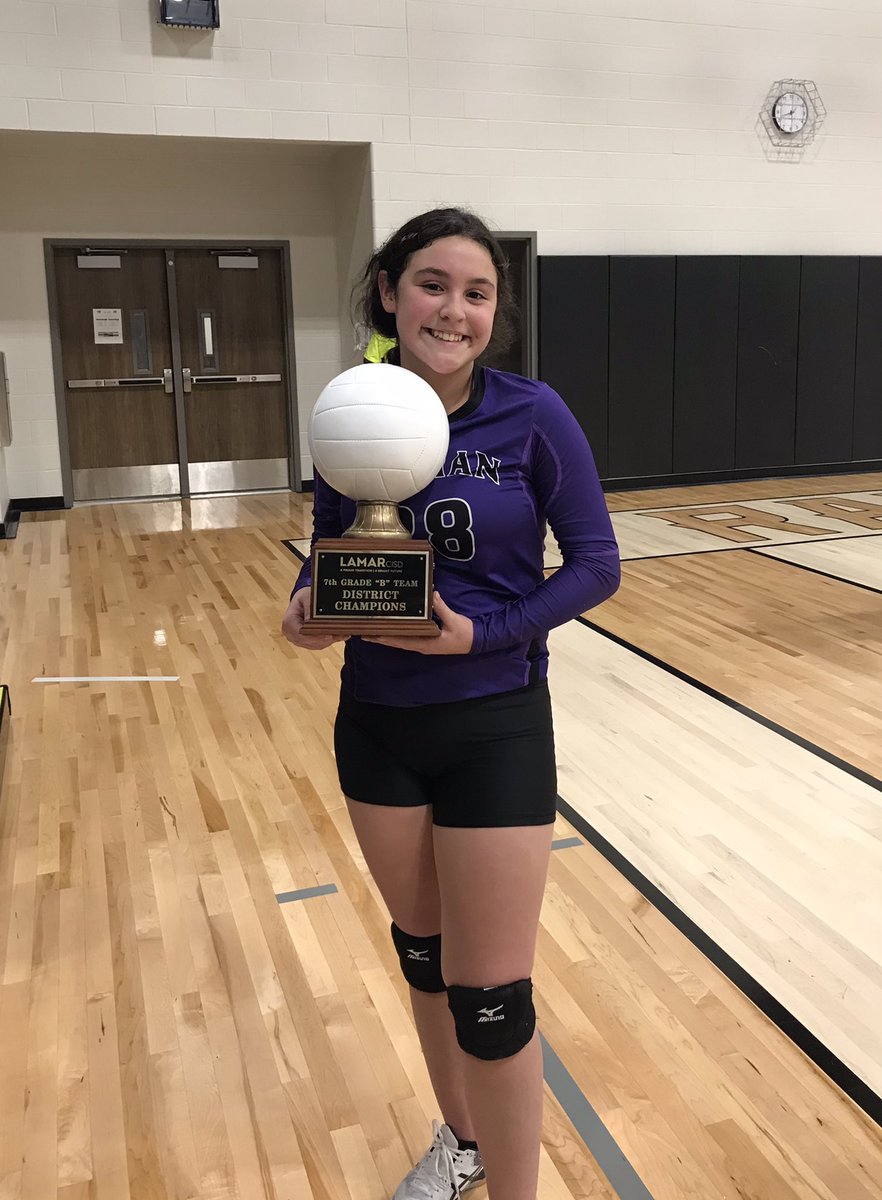 PioVerde9218's tweet photo. So proud of these girls! 💜 Well played, hard work and a tough fight but in the end… WE WON!!!! DISTRICT CHAMPIONS BABY!!!! Congratulations to all the girls @DLJHLadyCharger and coaches @CoachAGray @mlb_coachbaker for always pushing our girls to the top!! @LeamanJH @LamarCISD https://t.co/bOK80KL3LC
