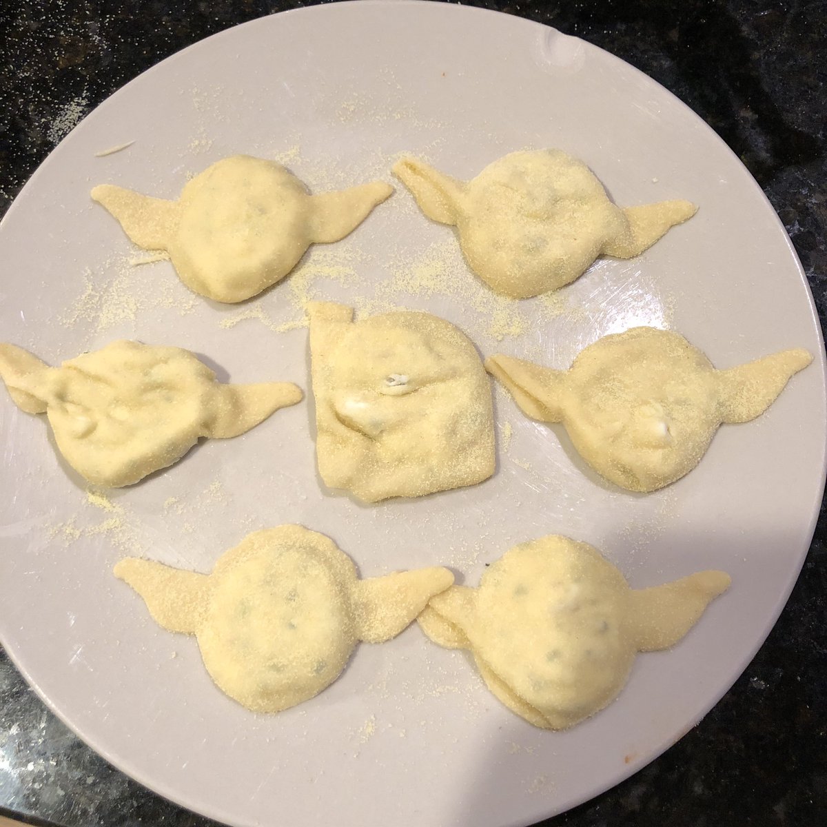 MetaBiometrics's tweet photo. Family quality time - my family took a pasta making class together two weeks ago. Last night, we decided to make some simple linguini, Ravioda and Mandioli. #foodappreciation #pasta #StarWars #Cooking #homemade https://t.co/nyP6TGQrEd