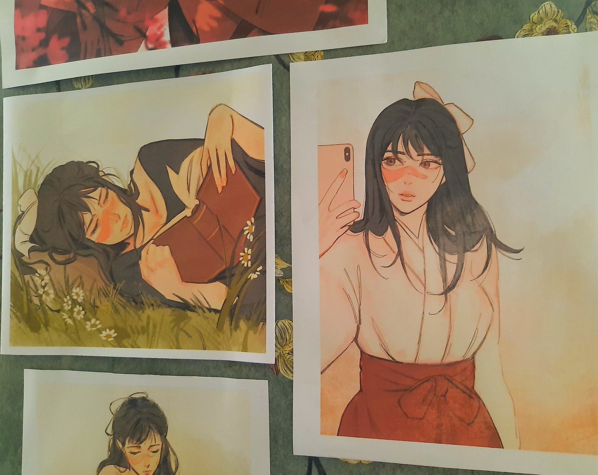 Printed my art and put them up!! Looks pretty. Im happy 