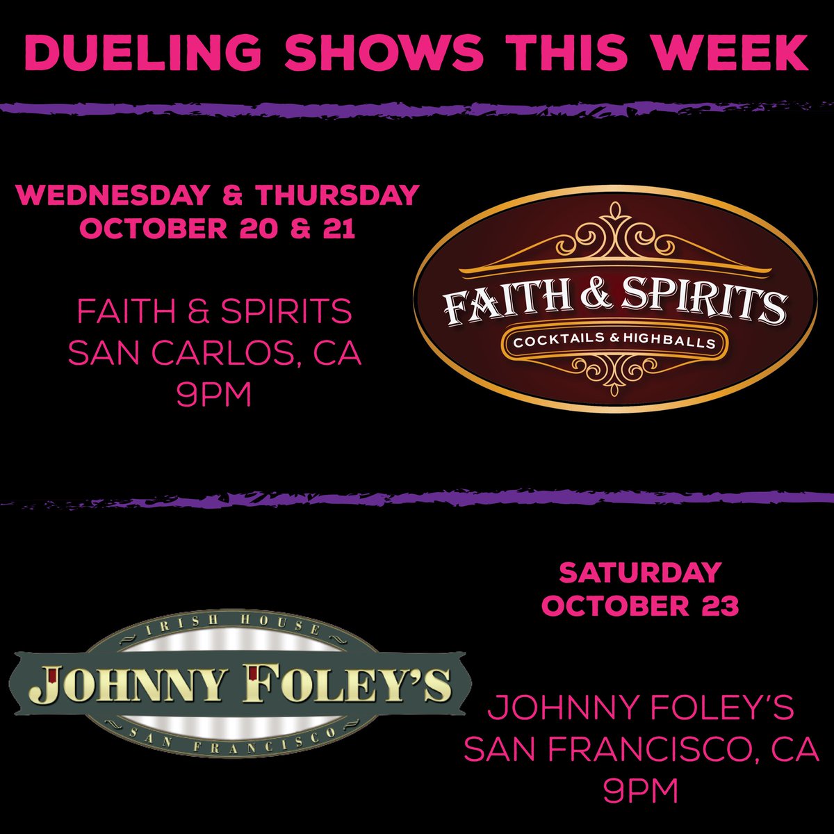nathantemby's tweet photo. I’m back in the bay this week!
@faithandspirits in San Carlos Wed & Thurs starting at 9. Then @johnnyfoleysirishhouse Saturday also at 9!
#duelingpianos #allrequestshow #livemusic #sancarlosca #sanfrancisco #nightlife #singer #bar #sfbayarea #lgbtqiaplus #party #fun #diva https://t.co/pBYx7nSMqZ