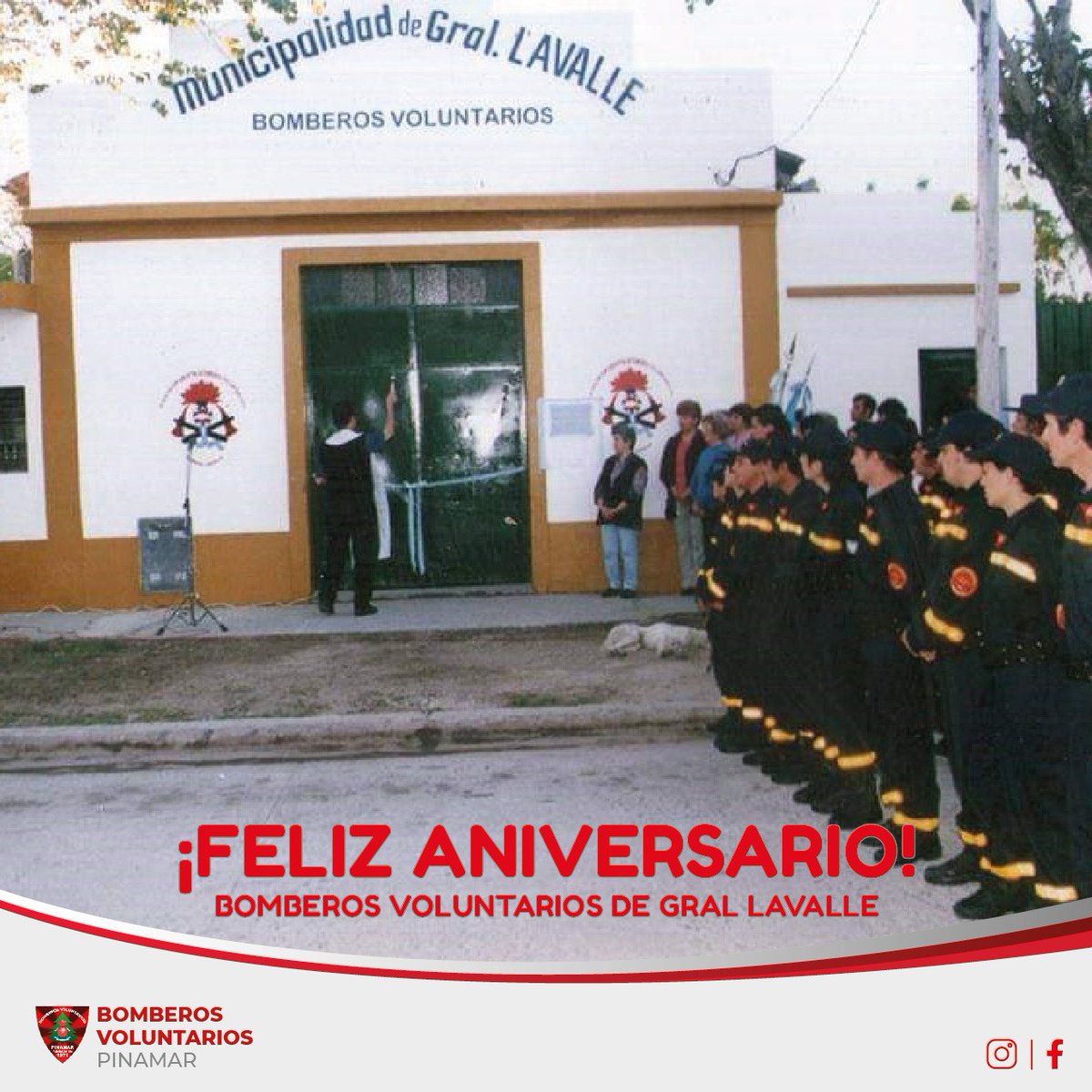 BomberosPinamar's tweet photo. 🚨 Hoy, 18 de octubre, saludamos a nuestros compañeros "Bomberos Voluntarios de General Lavalle" en su 16° aniversario. 👨🏻🚒
Muchas Felicidades❗
🔥Somos Bomberos Voluntarios de Pinamar 🚒
#BomberosPinamar
#BVGeneralLavalle
#BomberosArgentina
#GralLavalle https://t.co/ljaZ6agfOD