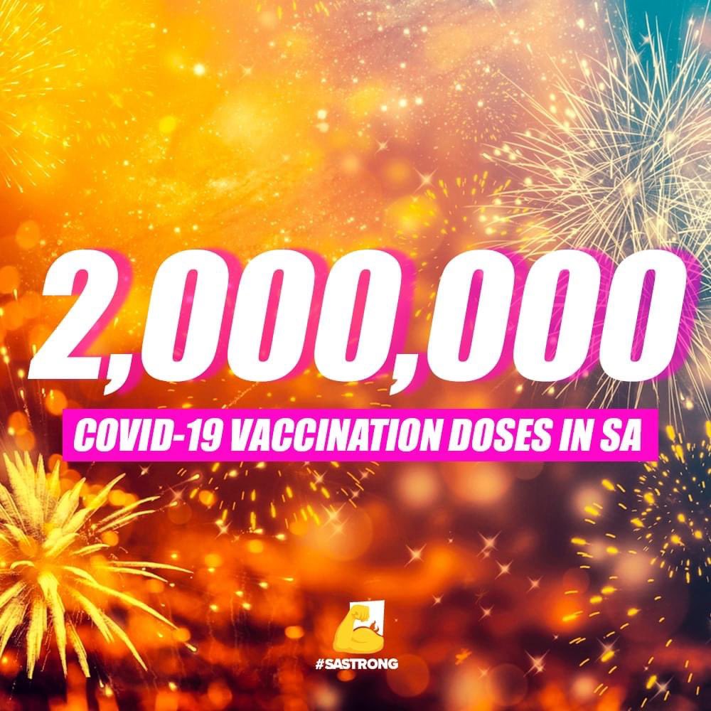 marshall_steven's tweet photo. #BREAKING: We've just ticked over 2 million doses in #SouthAustralia 🙌

That's a remarkable effort and it comes off a record week of vaccinations. 

Haven't had a jab? Walk-in to a mass vaccination clinic today and get it done. #SAStrong https://t.co/l0FhM8QnmR