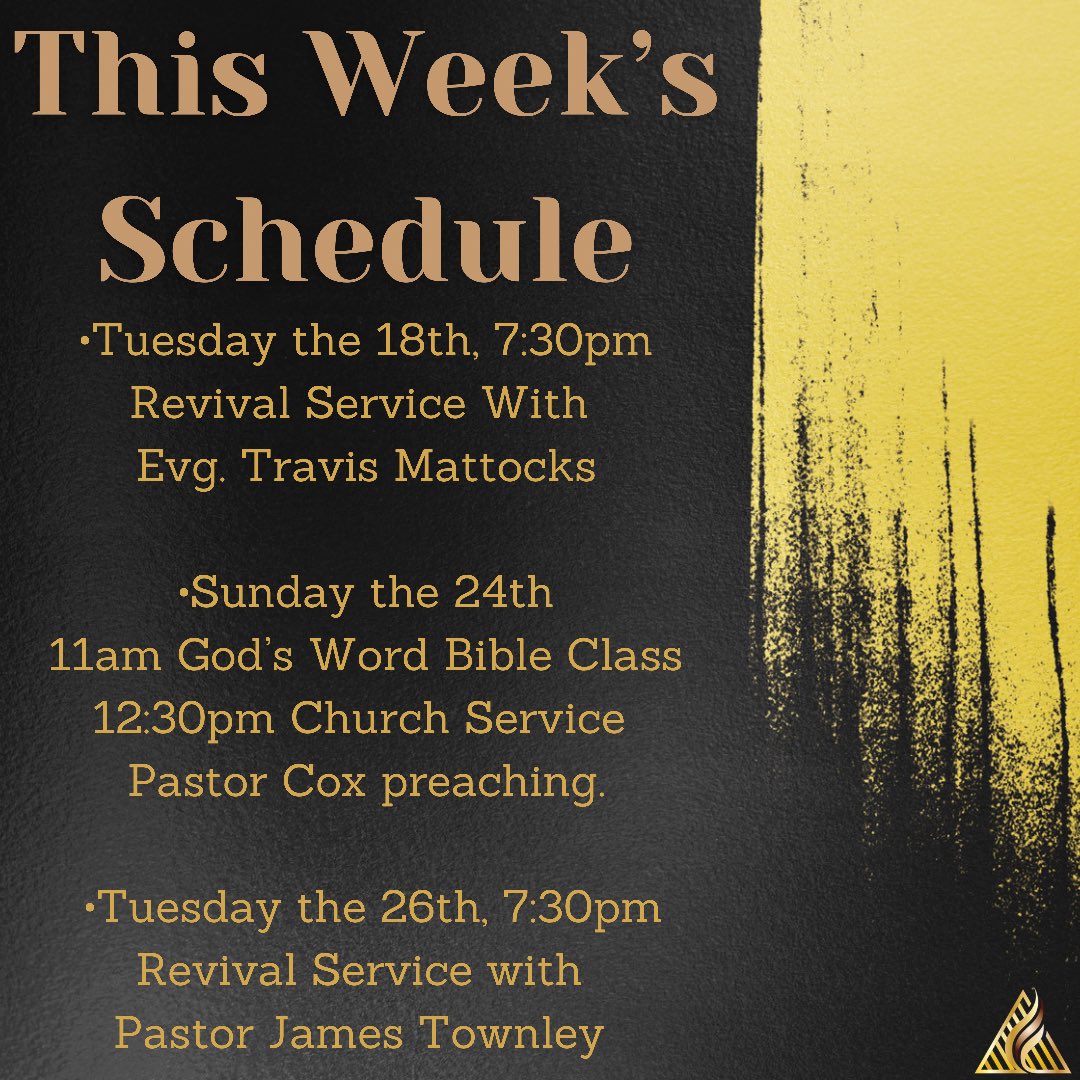 nspentecostals's tweet photo. 🔴Going to be a powerful week!
📲Text 3 people and bring them to church with you this week.
🙌🏼These services could change your life forever.
🔥WELCOME TO PENTECOST🔥
———
#redbluff #redbluffca #northstate #andersonca #redding #reddingca #losmolinos #corningca #rbchamber https://t.co/OokygQEdMD