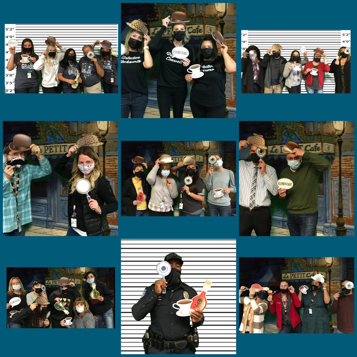 Thehackworths4's tweet photo. Investigating PLC’s today! We even had some visitors who joined the fun!                 #topsecretplc #investigatingplc #detectivework #smartegoals #equity #teacherpdday #doink #goosechase #breakoutedu #vvusd @ValVerdeSupt @mark_lenoir @VVUSDPDOfficer5 @M_guerrero7 @atbreton https://t.co/wymQAVsxpv