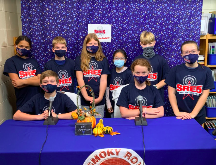 SRE5 Team 1 signed off for the last time this morning. Together, they created morning announcements for the school every day! Dedication! <a href="/SmokyRow1/">Smoky Row Elementary</a>