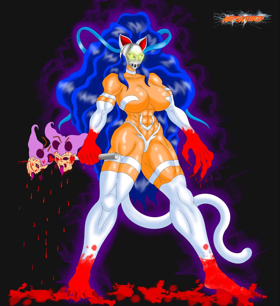 nekohybrid2017's tweet photo. #Felicia wearing the #TerrorMask from #Splatterhouse
#Darkstalkers #Capcom #Namco #halloween2021 https://t.co/Iw5JcBoaAM