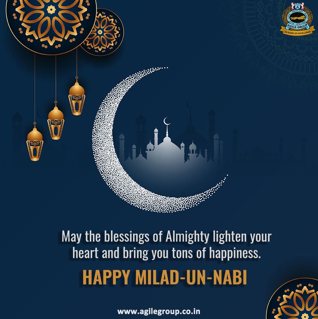 agilegroupoffl's tweet photo. Extending heartfelt & warm wishes to everyone on the occasion of Milad-un-Nabi! May we be inspired by the ideals & teachings of the Prophet and imbibe the same in our lives to bring peace, prosperity, and piety all around!
#EidMiladUnNabi #MiladunNabi #agilesecurityforce https://t.co/3t2b8kdtxv