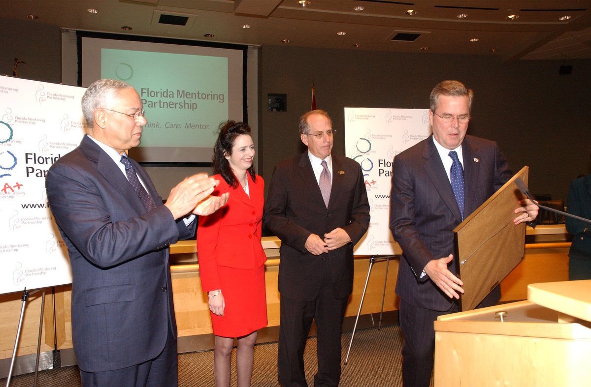 Colin Powell's legacy includes <a href="/AmericasPromise/">America's Promise</a> and as part of that effort he was a stupendous supporter of <a href="/JebBush/">Jeb Bush</a> Governor's Mentoring Initiative which resulted in over 200,000 adults mentoring Florida students.  #MentoringMatters