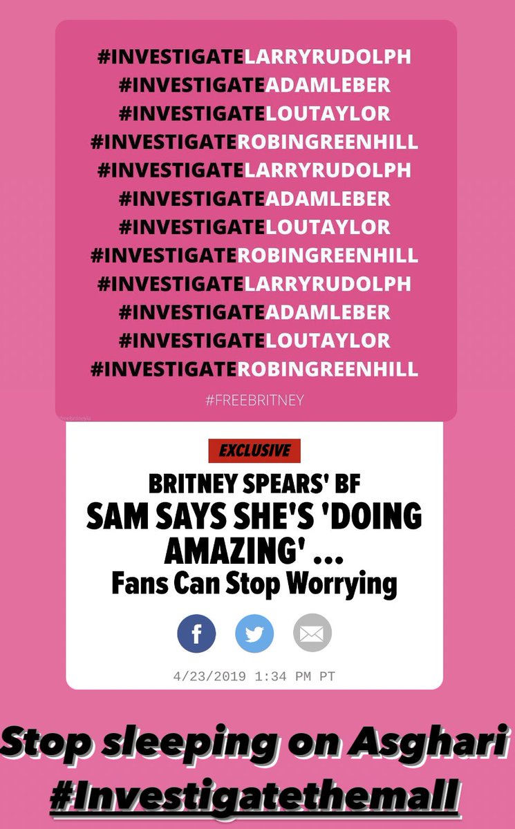Who_is_posting_'s tweet photo. 🌹#FreeBritney #FreeBritneyNOW #EndConservatorshipAbuse #investigatesamasghari #investigatethemall #EqualOpportunity #everyoneisguilty
People have spoke over the years even David Lucado, Yet no action was taken and Asghari Is to busy googling how to pose like @TheRock https://t.co/FPkt18zKkz