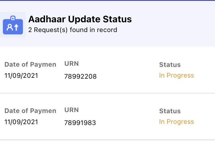joyjdr's tweet photo. @UIDAI request if we can look in the below 2 paid change requests pending more than 30 days in the queue. There are urgent things pending because of this not happening https://t.co/Cb9cS8bci0