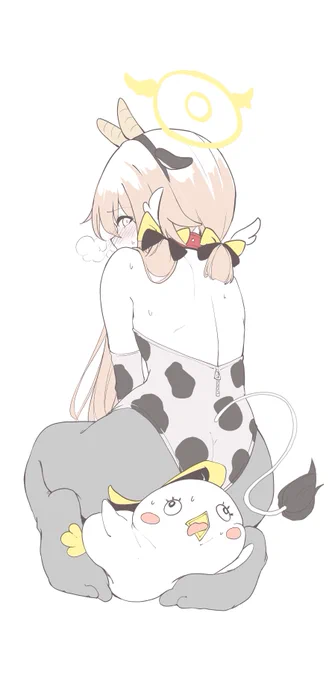 バニーガールにするつもりが、やっぱウシガールの方が似合ってる

#ブルアカ 