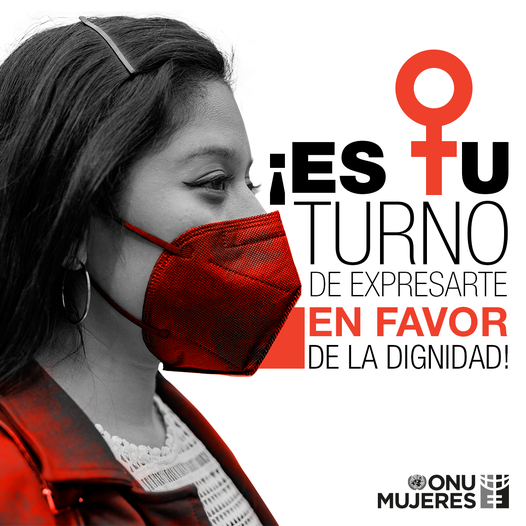 ONUMujeresMX's tweet photo. Los cambios no son silenciosos, usa tu voz para condenar la violencia machista, la misoginia y la desigualdad, todos los días exige una vida sin violencia. https://t.co/0GFG8YOtbI