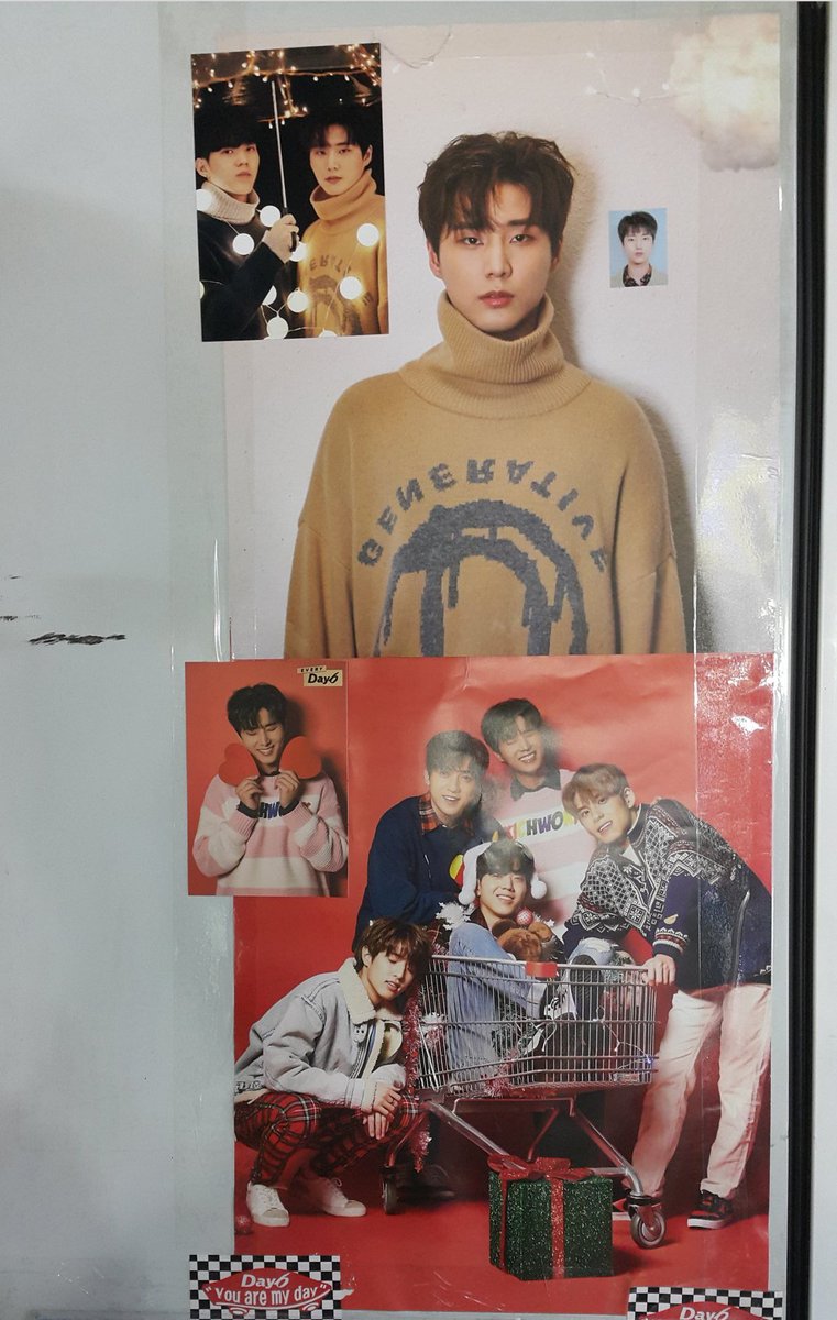 onlyforyoungk's tweet photo. There's a sashimi shack/restaurant Young K loved so much that they made him a "YoungK shrine" (YK and DAY6 photos all over their fridge) 😂 https://t.co/JOTLc5TRbw