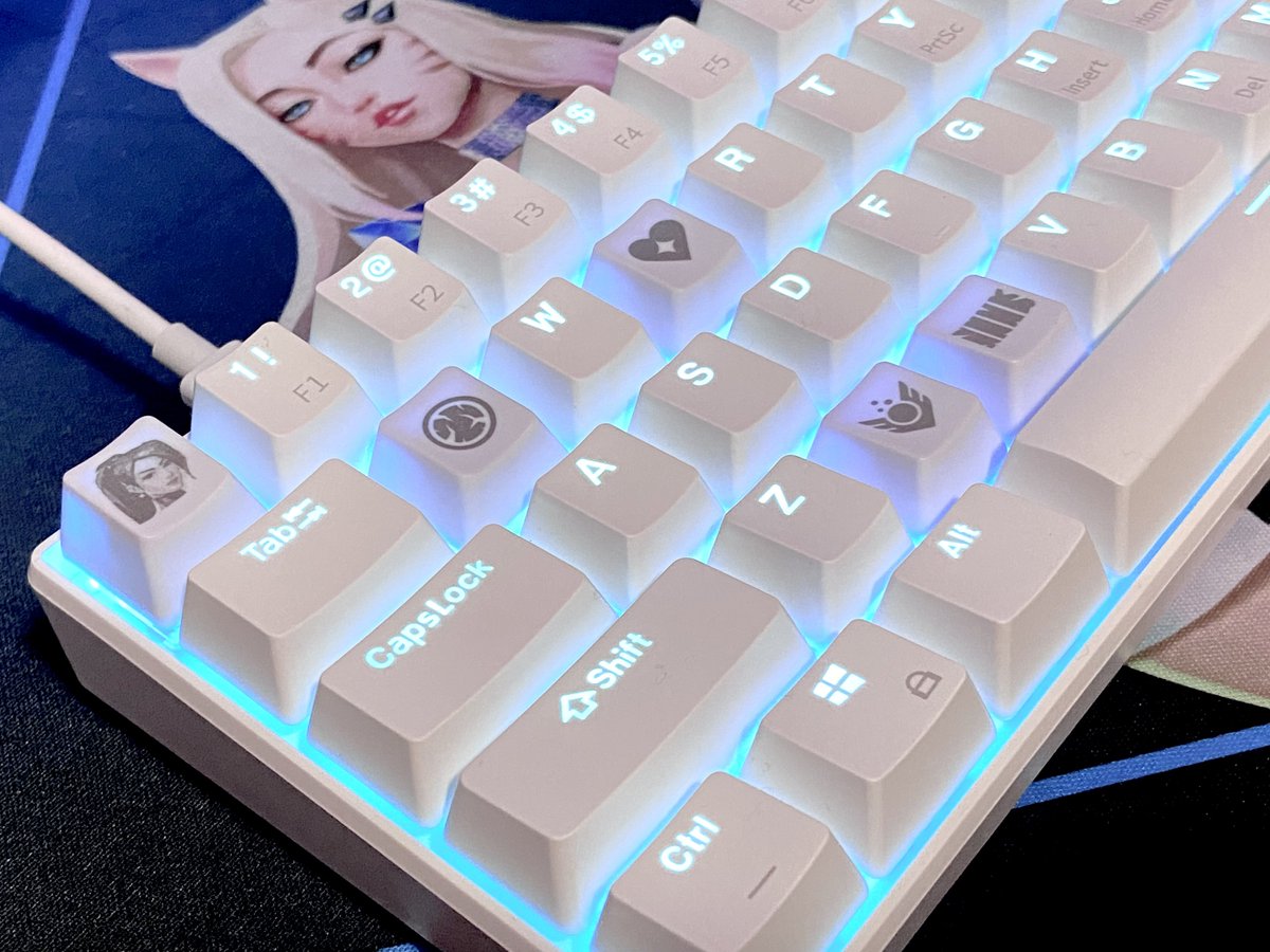 aurawra21's tweet photo. my sage keycaps arrived uwu https://t.co/JOxVbUMpMb