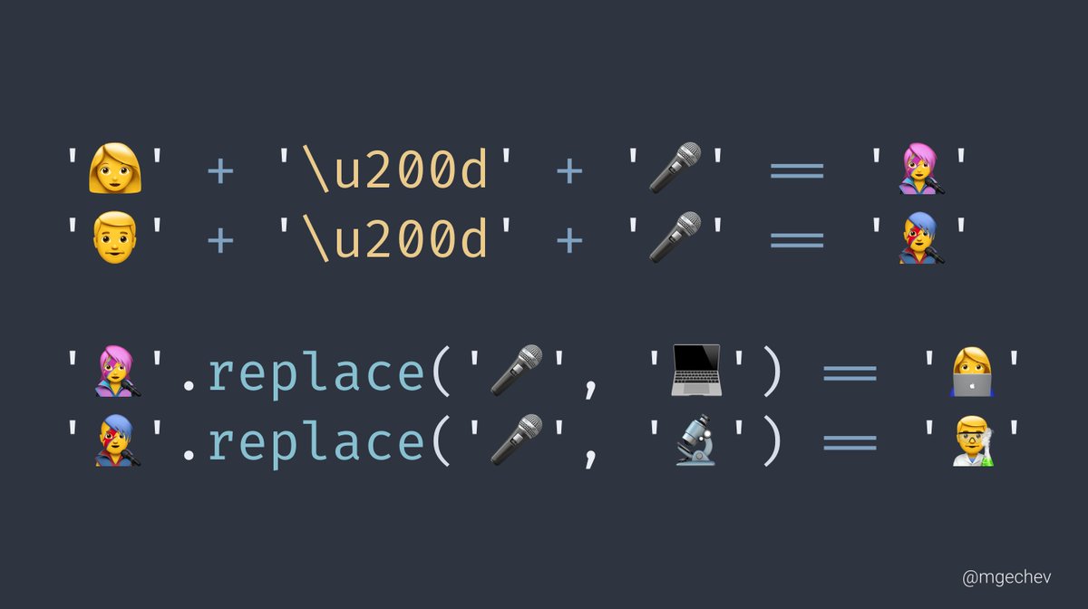 mgechev's tweet image. You can create and change emojis with JavaScript ✨