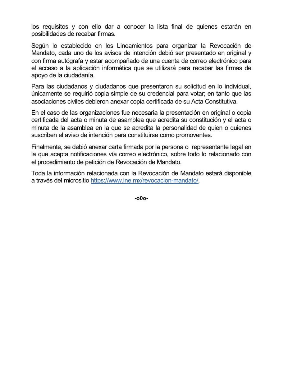 CitlaHM's tweet photo. INFORMACIÓN: al cierre de la jornada de inscripción, el @INEMexico recibió casi 24 mil avisos de intención de ciudadano/as y organizaciones sociales para promover la Revocación de Mandato.

¡Hay un nuevo ánimo democrático en este país! 👏🏽

Siguiente paso: recolectar firmas. https://t.co/mUI4DAc2Mm