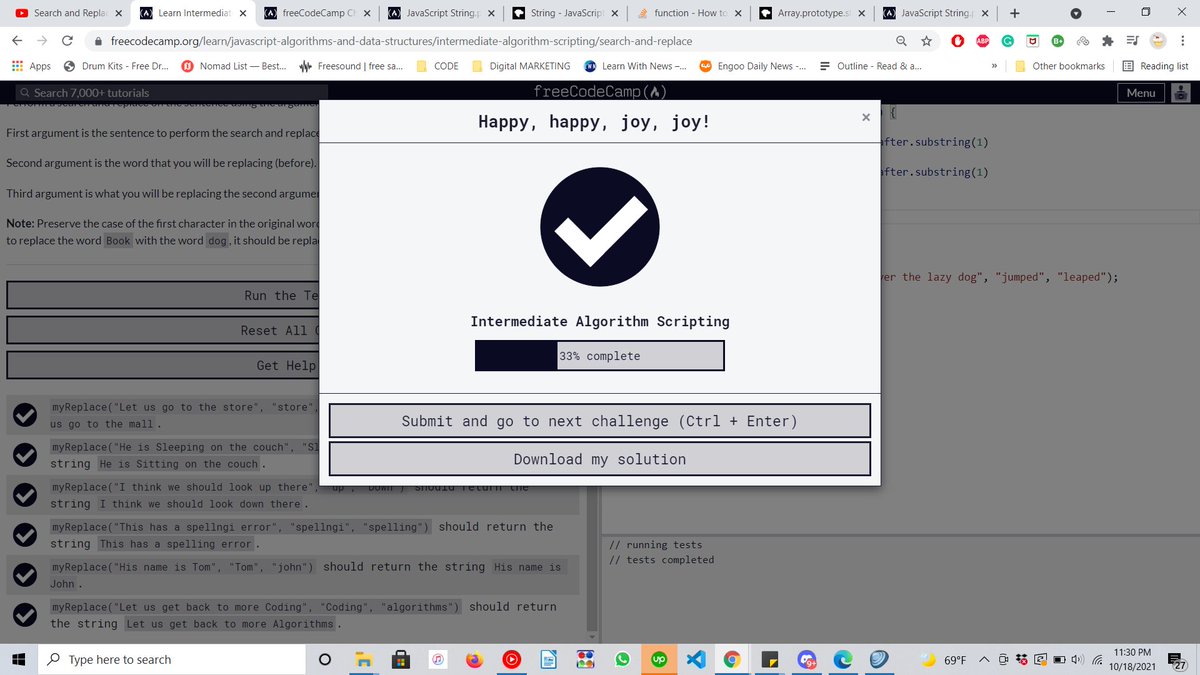 holoproduct's tweet photo. day 64 #100DaysOfCode 

Kept pushing with these intermediate algorithm challenges. Built a pig latin converter and a word find and replace function. I'm happy to be facing these challenges but they are definitely tricky

#webdev #CodeNewbie #BlackTechTwitter https://t.co/h00zvEJEXV
