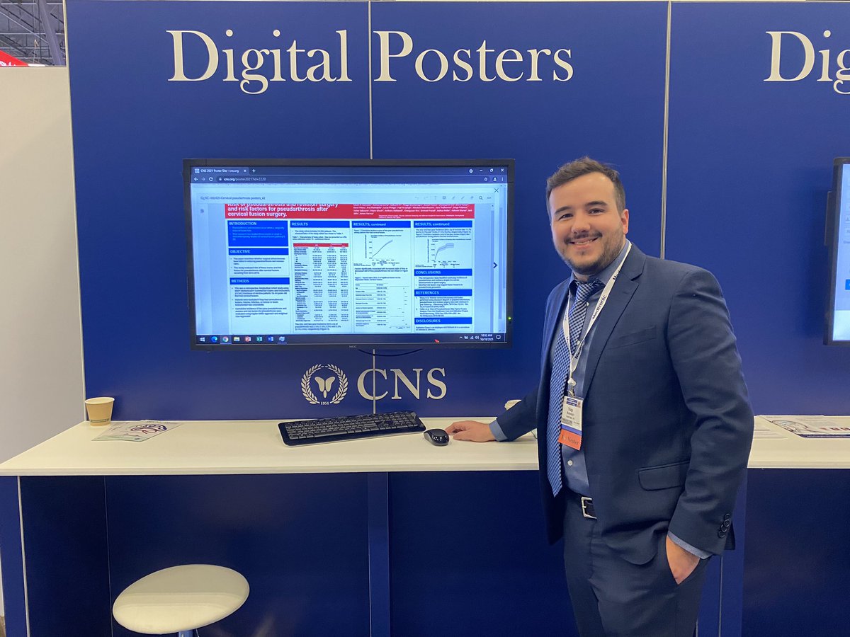 Happy to bring some of our research projects to #2021CNS! #Neurosurgery <a href="/TJUHNeurosurg/">Jefferson Neurosurgery</a> <a href="/ShMsuNeurosurg/">Spectrum Health / MSU Neurosurgery</a> #MedEd #MedTwitter